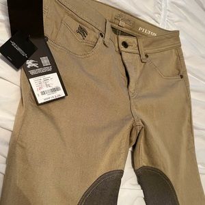 Khaki Burberry Riding Jeans